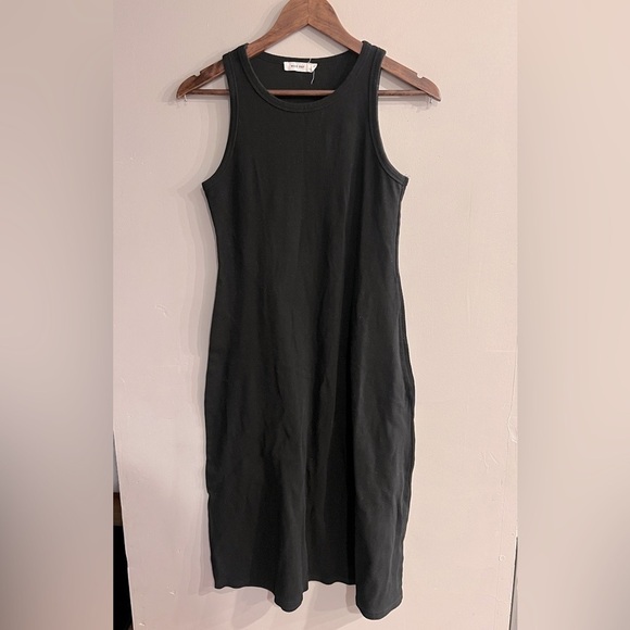 MOD REF Women’s Black Ribbed Sleeveless Stretch Midi Dress Size M - Picture 1 of 5